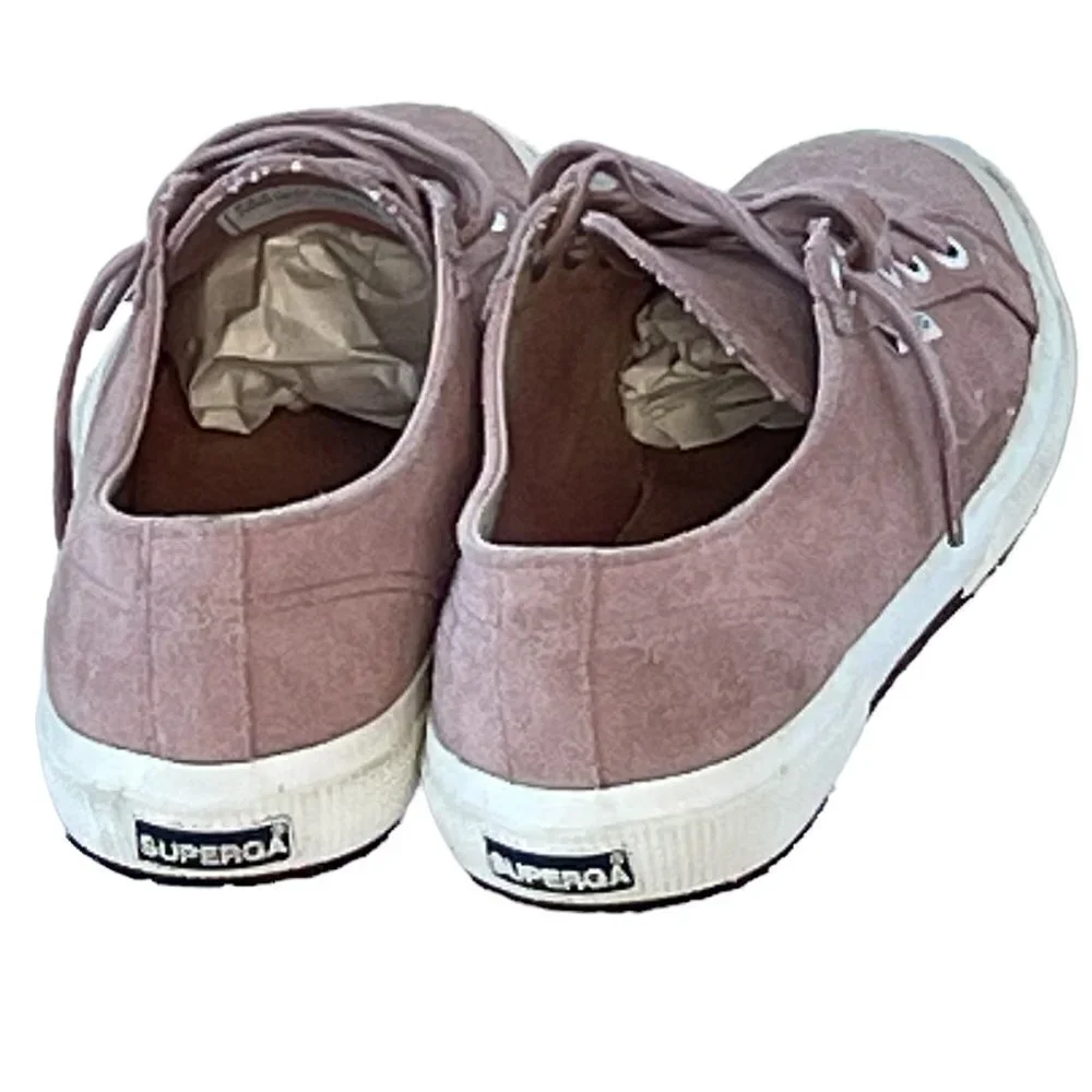 SuperGA Mauve Suede Low-Top Women's Sneakers with Rubber Outsole   Size 7
